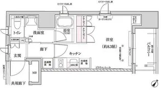 アトラス日本橋鞍掛【6階】の間取り