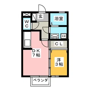 フォンテーヌI【2階】の間取り