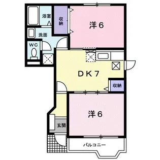 サニーフォレストC【1階】の間取り
