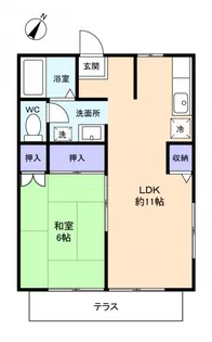 ベルグランK【1階】の間取り