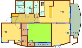 岡山県倉敷市老松町3【マンション】の間取り