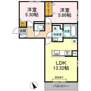 ボナール黒石【1階】の間取り