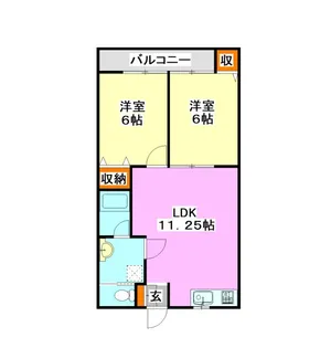 セーフティーフラッツD【2階】の間取り