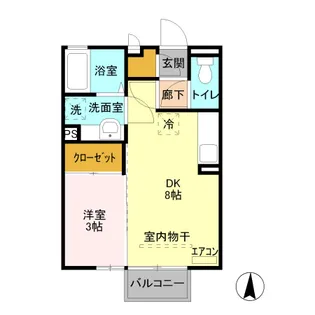 アビターレ狸塚【1階】の間取り