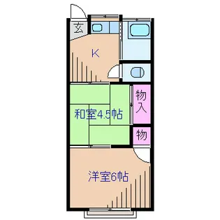 丸喜荘【1階】の間取り