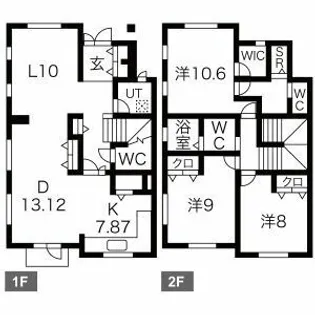 愛知県名古屋市名東区社台1【一戸建】の間取り