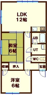 ユピテル参番館【2階】の間取り