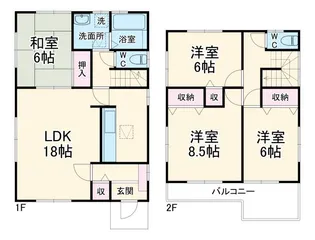 静岡県浜松市中央区三島町【一戸建】の間取り