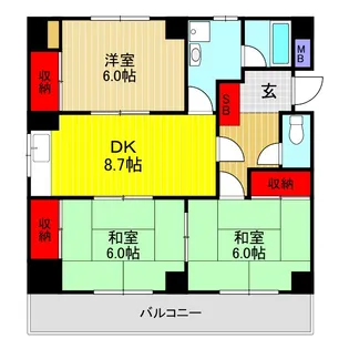 エスポワール川口【1階】の間取り