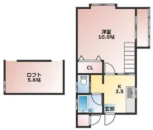 ローズハイツII【1階】の間取り