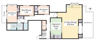 東京都立川市富士見町2【マンション】の間取り