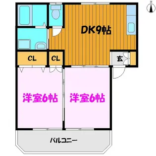 コートセレーノII【1階】の間取り