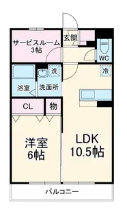 ソレイユ A【3階】の間取り
