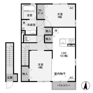群馬県前橋市高井町1【アパート】の間取り
