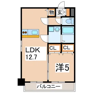 ラームル菊陽【6階】の間取り