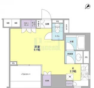 コンフォリア池袋DEUX【13階】の間取り