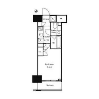 パークキューブ武蔵小杉【7階】の間取り