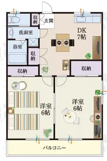 b’CASA熊谷VIre-born【1階】の間取り