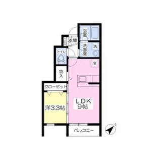 クレーブII【1階】の間取り