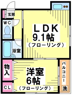 ルミエール国領【1階】の間取り