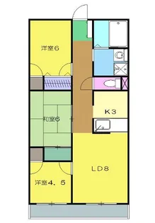 サザンヒルズ仲田【4階】の間取り