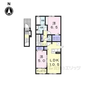 ベルアンジュ5【2階】の間取り