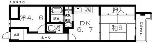 メルディアキューブ桜井【3階】の間取り
