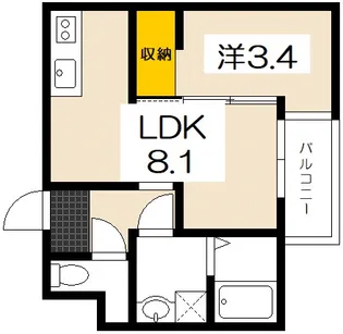 セブンプロート串戸【1階】の間取り