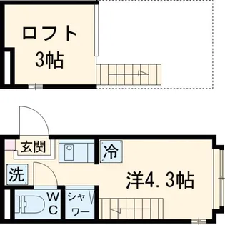 シースカイ平井【1階】の間取り
