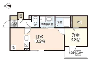 岡山県岡山市北区清輝橋4【アパート】の間取り