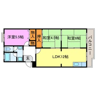 ヴィラ向陽【1階】の間取り