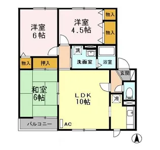ハイセレール錦【2階】の間取り