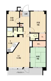 エスポワール八柱【4階】の間取り