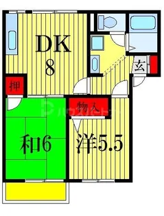 石橋ハイツC【2階】の間取り