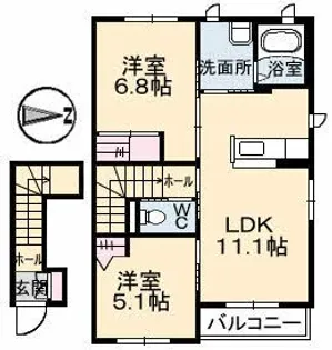 casa衛【2階】の間取り