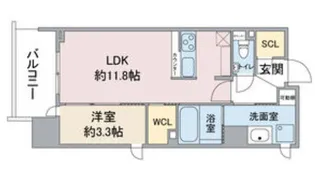 1LDKの間取り画像