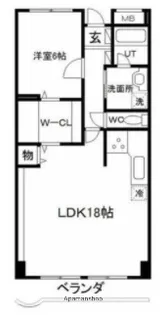 グローバル高田【3階】の間取り