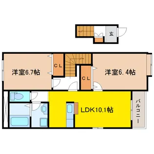 オンソレイユ【2階】の間取り