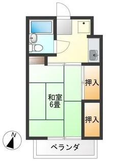 ハイツサンロード本町【2階】の間取り