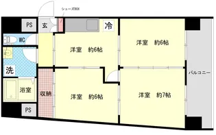 エスポワールITO【4階】の間取り