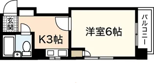 WING舟入【3階】の間取り