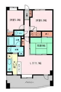 コスモ志村坂上パークビュー【2階】の間取り