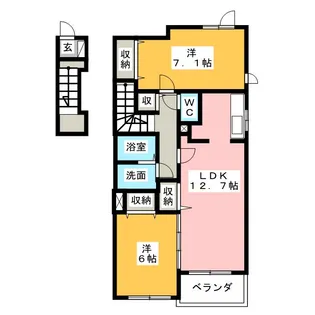 クラスペディア K I【2階】の間取り