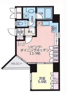 パレ・ソレイユ東日本橋【3階】の間取り