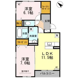 新潟県新潟市東区東明1【アパート】の間取り
