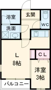 シャレーB【2階】の間取り