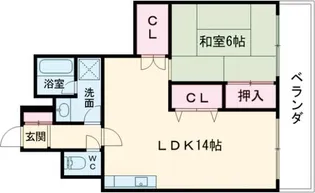 パンドール加古川【4階】の間取り