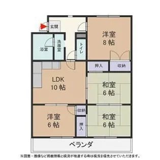 ユニーブル西里【1階】の間取り