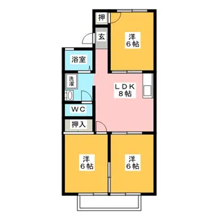 シャトル緑ヶ丘II【2階】の間取り