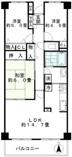 東京都江東区北砂1【マンション】の間取り
